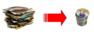Numérisation de disques vinyles sur un CD Audio.