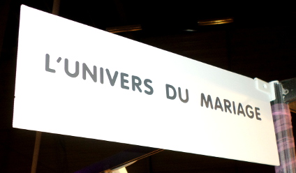 Le stand L'Univers du Mariage au salon de Chalon-sur-Saône